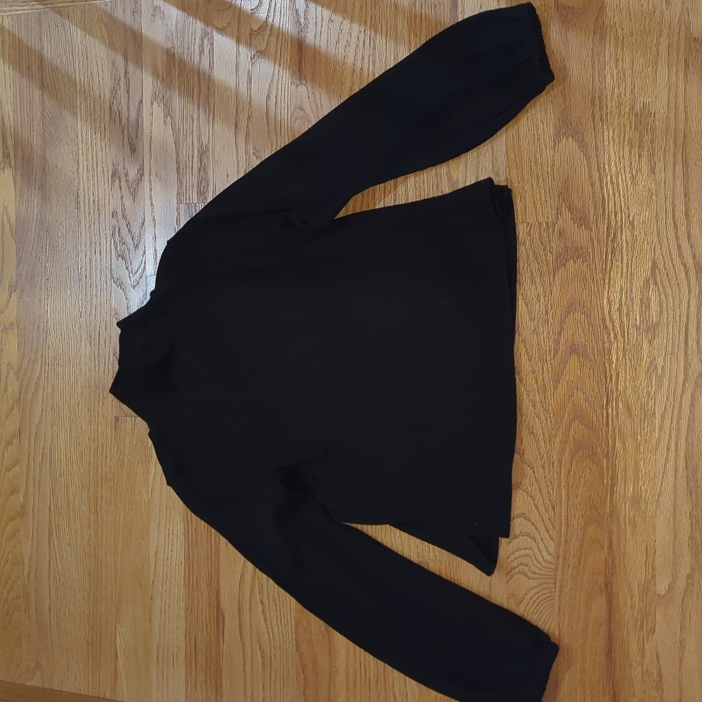 Madewell Black Ribbed Mock Turtleneck